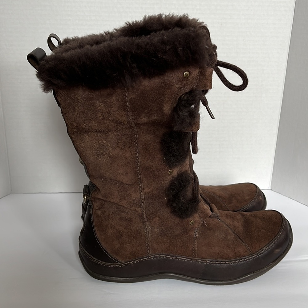The North Face Abby III Suede Waterproof Brown Boots Size 9.5